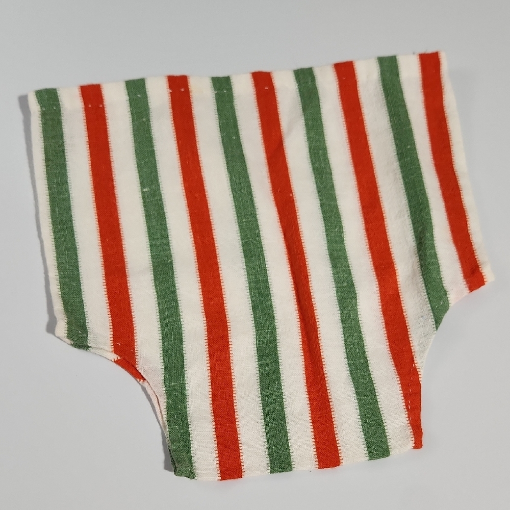 Handmade Vintage Baby Doll Colorful Striped Diaper Cover
